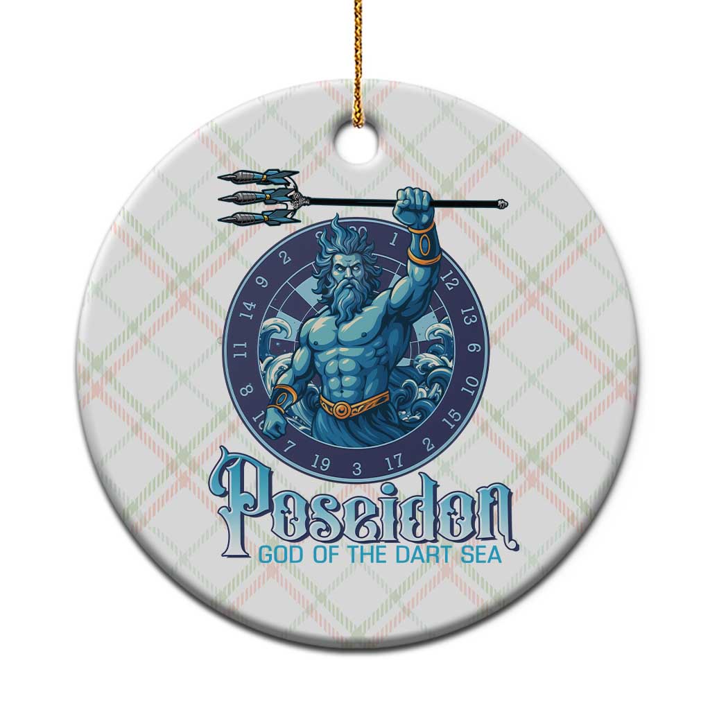 Ancient Greek Mythology Poseidon Dartist Ceramic Ornament God Of The Dart Sea Trident TS12 1pc Christmas Plaid Print Your Wear