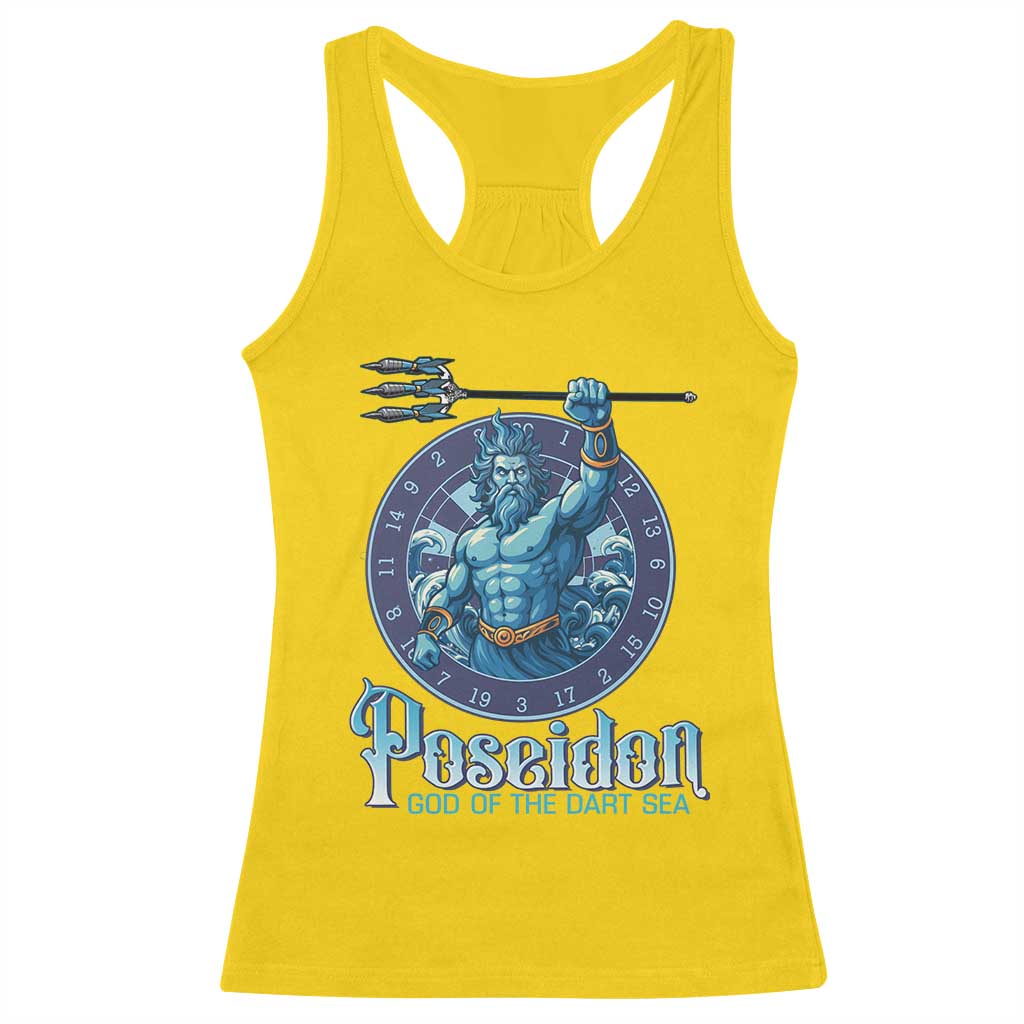 Ancient Greek Mythology Poseidon Dartist Racerback Tank Top God Of The Dart Sea Trident TS12 Daisy Print Your Wear