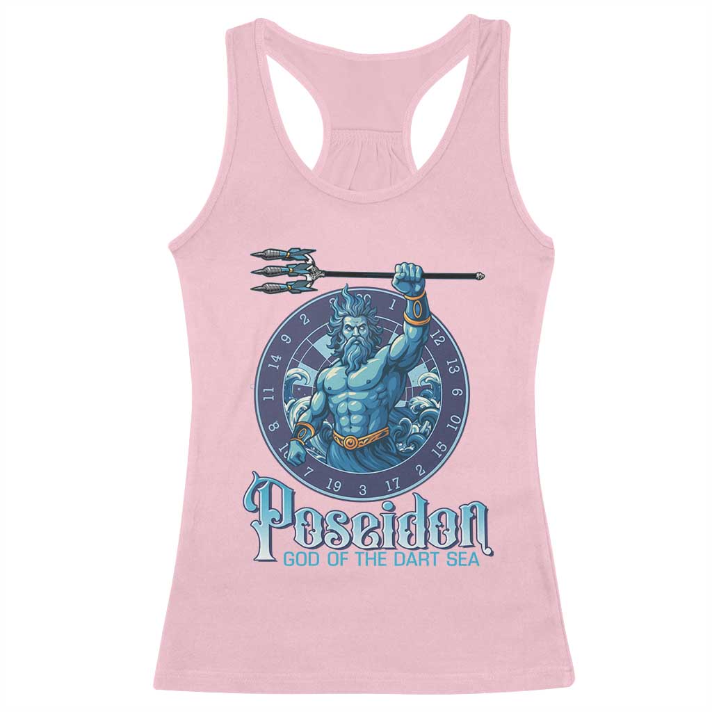 Ancient Greek Mythology Poseidon Dartist Racerback Tank Top God Of The Dart Sea Trident TS12 Light Pink Print Your Wear