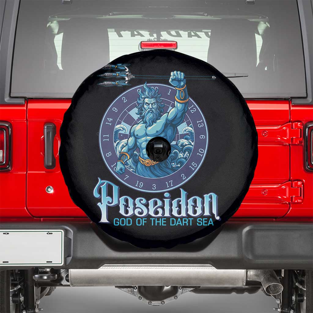 Ancient Greek Mythology Poseidon Dartist Spare Tire Cover God Of The Dart Sea Trident TS12 White Print Your Wear
