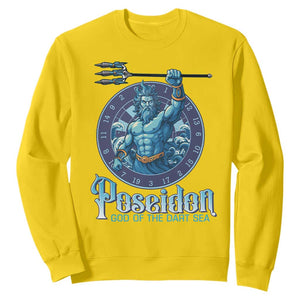 Ancient Greek Mythology Poseidon Dartist Sweatshirt God Of The Dart Sea Trident TS12 Daisy Print Your Wear