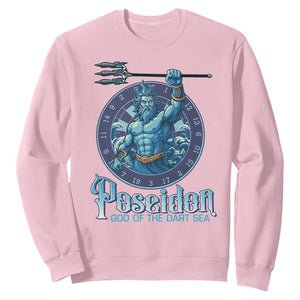 Ancient Greek Mythology Poseidon Dartist Sweatshirt God Of The Dart Sea Trident TS12 Light Pink Print Your Wear