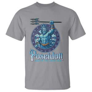 Ancient Greek Mythology Poseidon Dartist T Shirt God Of The Dart Sea Trident TS12 Sport Gray Print Your Wear