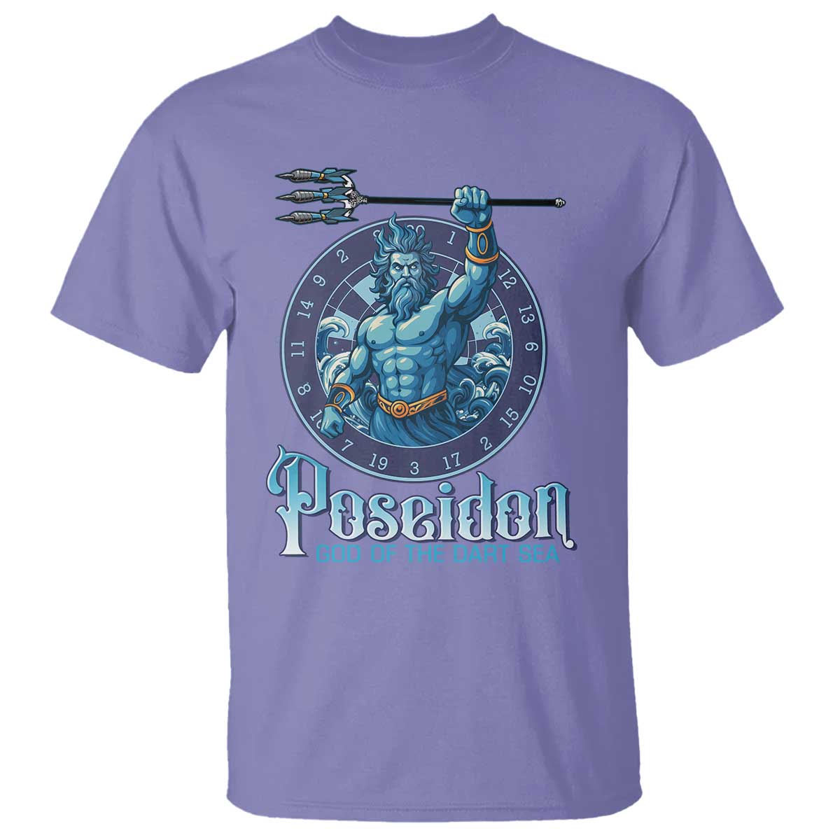 Ancient Greek Mythology Poseidon Dartist T Shirt God Of The Dart Sea Trident TS12 Violet Print Your Wear