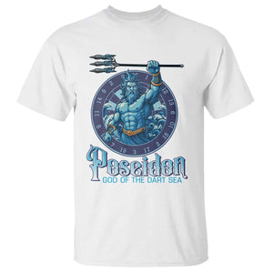 Ancient Greek Mythology Poseidon Dartist T Shirt God Of The Dart Sea Trident TS12 White Print Your Wear