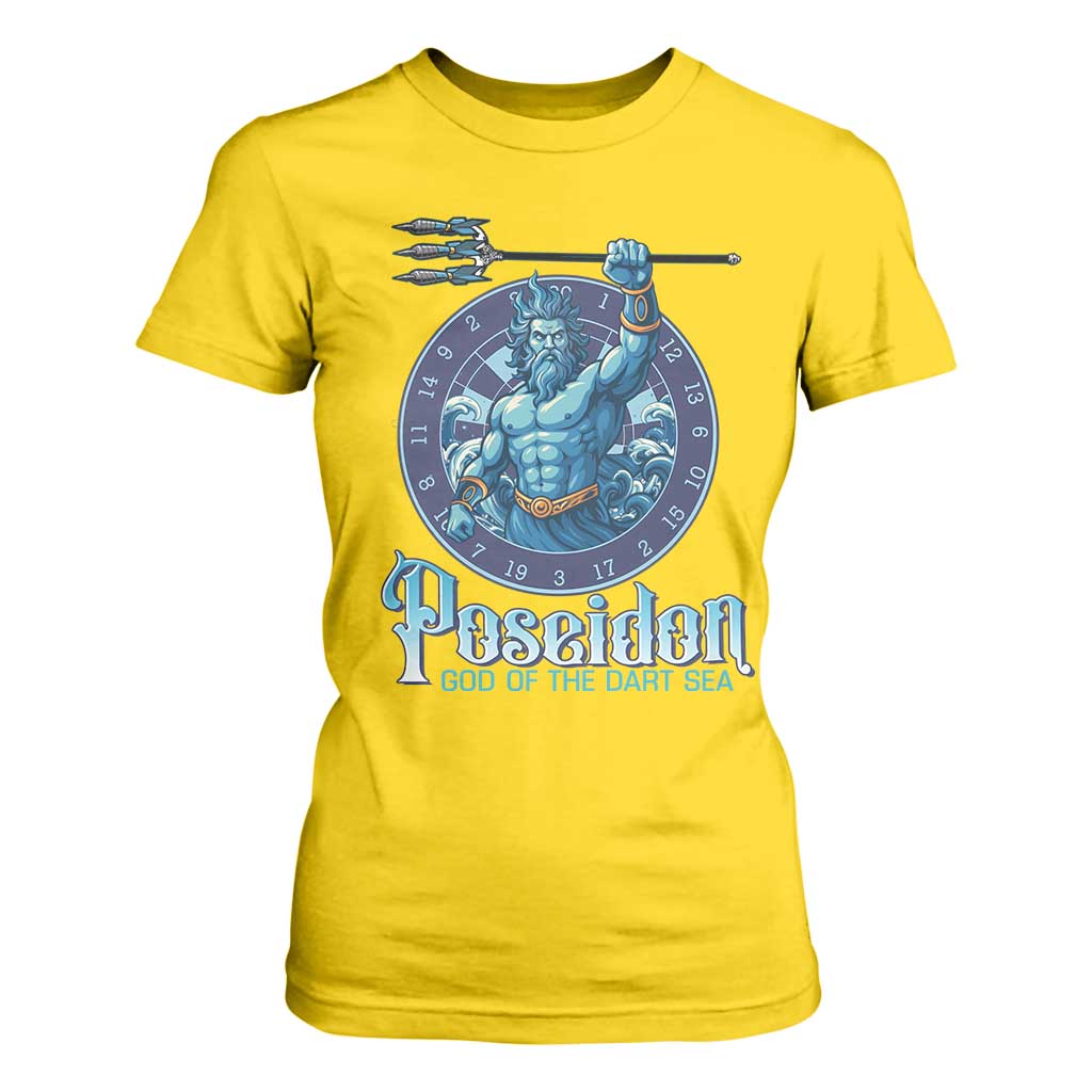 Ancient Greek Mythology Poseidon Dartist T Shirt For Women God Of The Dart Sea Trident TS12 Daisy Print Your Wear