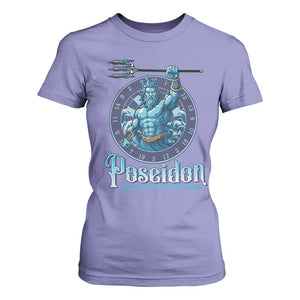 Ancient Greek Mythology Poseidon Dartist T Shirt For Women God Of The Dart Sea Trident TS12 Violet Print Your Wear