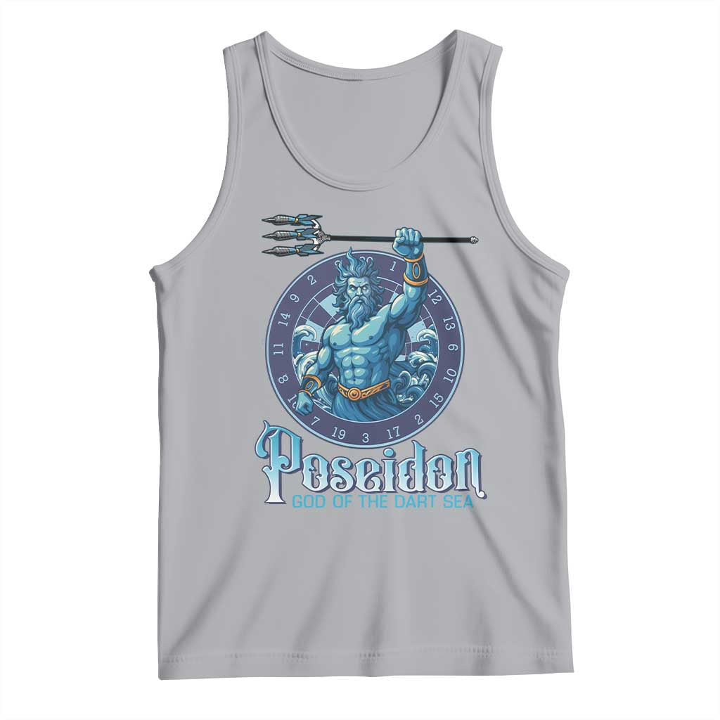 Ancient Greek Mythology Poseidon Dartist Tank Top God Of The Dart Sea Trident TS12 Athletic Heather Print Your Wear