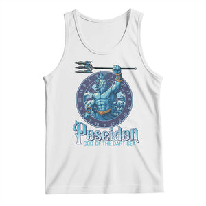 Ancient Greek Mythology Poseidon Dartist Tank Top God Of The Dart Sea Trident TS12 White Print Your Wear