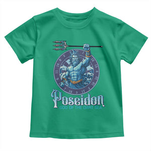 Ancient Greek Mythology Poseidon Dartist Toddler T Shirt God Of The Dart Sea Trident TS12 Irish Green Print Your Wear