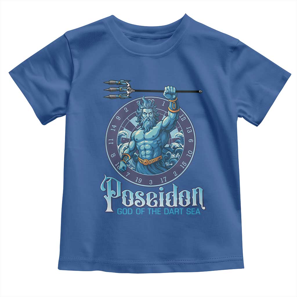 Ancient Greek Mythology Poseidon Dartist Toddler T Shirt God Of The Dart Sea Trident TS12 Royal Blue Print Your Wear