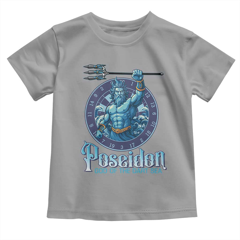 Ancient Greek Mythology Poseidon Dartist Toddler T Shirt God Of The Dart Sea Trident TS12 Sport Gray Print Your Wear