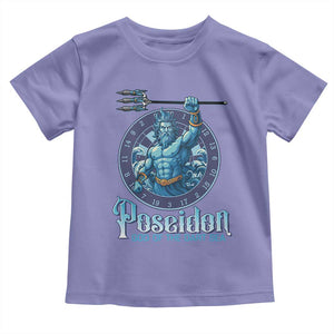 Ancient Greek Mythology Poseidon Dartist Toddler T Shirt God Of The Dart Sea Trident TS12 Violet Print Your Wear