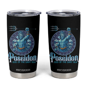 Ancient Greek Mythology Poseidon Dartist Tumbler Cup God Of The Dart Sea Trident TS12 Black Print Your Wear