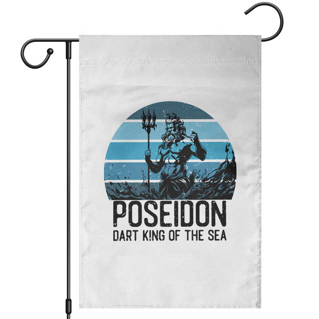 Ancient Greek Mythology Poseidon Dartist Garden Flag Dart King Of The Sea Trident TS12 White Print Your Wear