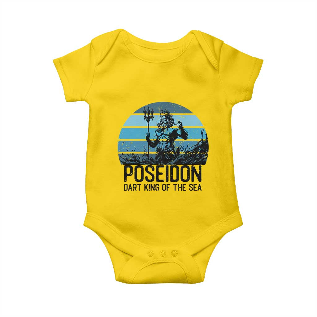 Ancient Greek Mythology Poseidon Dartist Baby Onesie Dart King Of The Sea Trident TS12 Daisy Print Your Wear