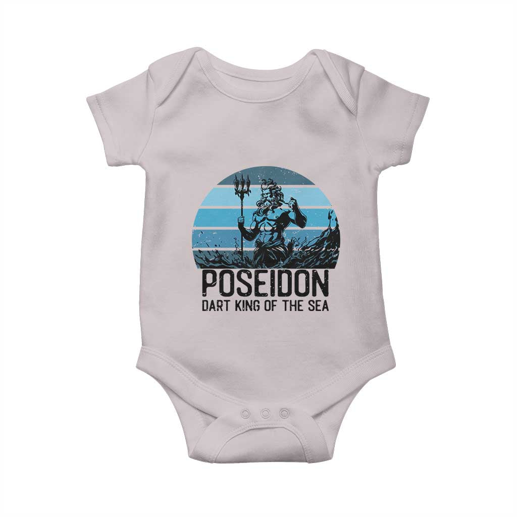 Ancient Greek Mythology Poseidon Dartist Baby Onesie Dart King Of The Sea Trident TS12 Ice Gray Print Your Wear