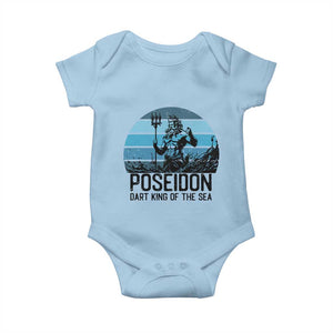 Ancient Greek Mythology Poseidon Dartist Baby Onesie Dart King Of The Sea Trident TS12 Light Blue Print Your Wear