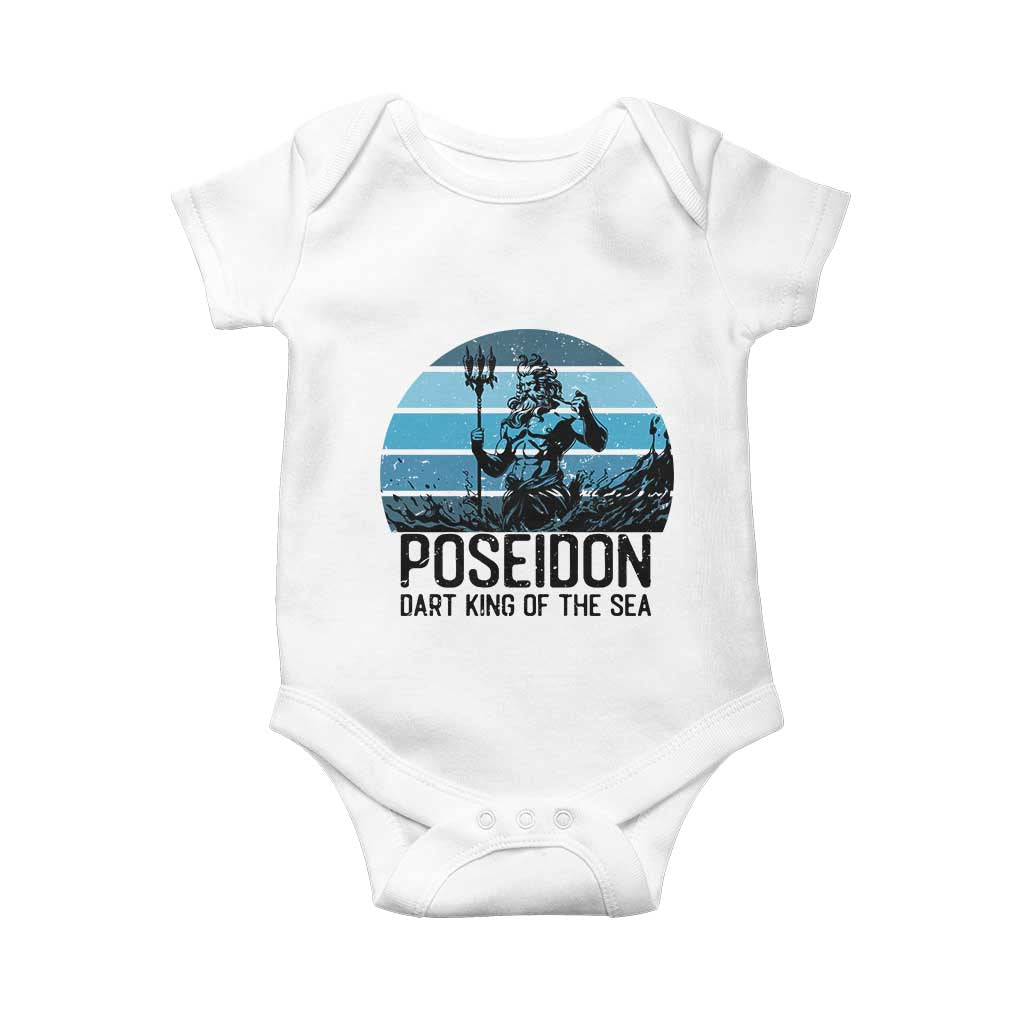 Ancient Greek Mythology Poseidon Dartist Baby Onesie Dart King Of The Sea Trident TS12 White Print Your Wear