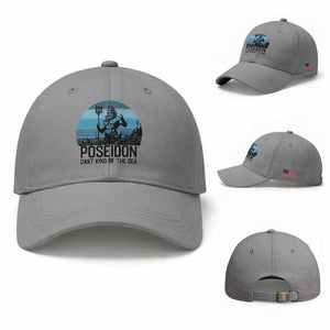 Ancient Greek Mythology Poseidon Dartist Baseball Cap Dart King Of The Sea Trident TS12 Baseball Cap Universal Fit Sport Gray Print Your Wear