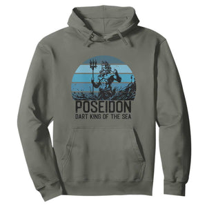 Ancient Greek Mythology Poseidon Dartist Hoodie Dart King Of The Sea Trident TS12 Military Green Print Your Wear
