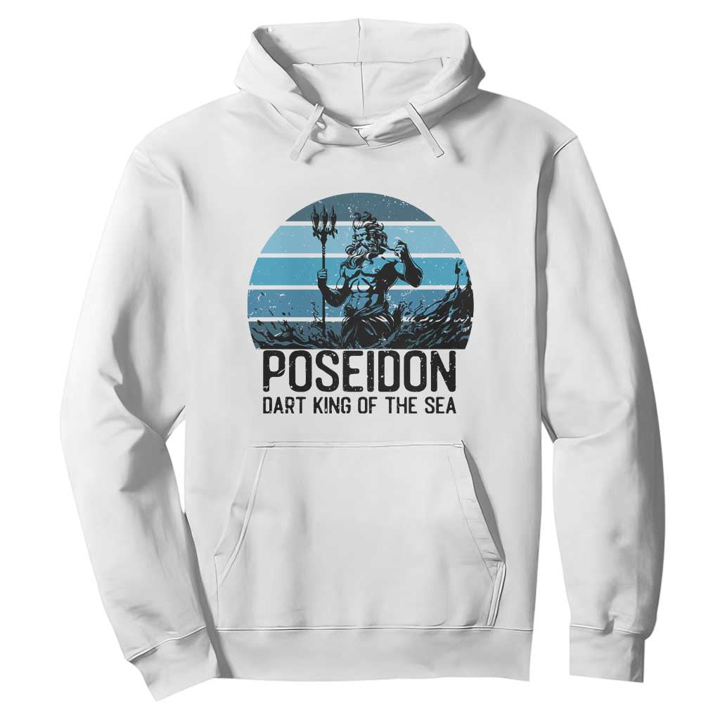 Ancient Greek Mythology Poseidon Dartist Hoodie Dart King Of The Sea Trident TS12 White Print Your Wear