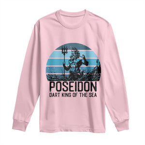 Ancient Greek Mythology Poseidon Dartist Long Sleeve Shirt Dart King Of The Sea Trident TS12 Light Pink Print Your Wear