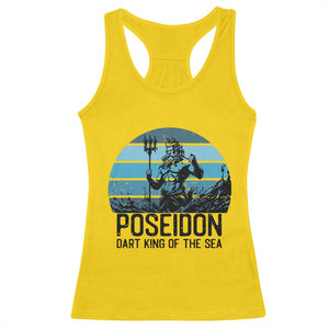 Ancient Greek Mythology Poseidon Dartist Racerback Tank Top Dart King Of The Sea Trident TS12 Daisy Print Your Wear