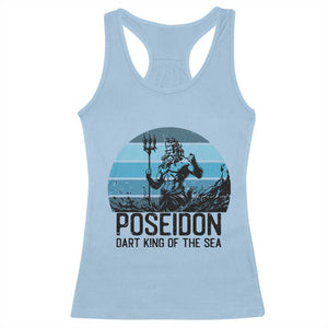 Ancient Greek Mythology Poseidon Dartist Racerback Tank Top Dart King Of The Sea Trident TS12 Light Blue Print Your Wear