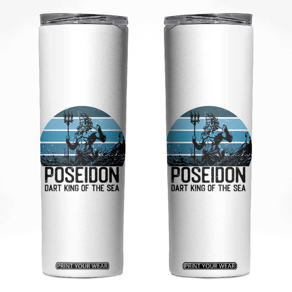 Ancient Greek Mythology Poseidon Dartist Skinny Tumbler Dart King Of The Sea Trident TS12 White Print Your Wear