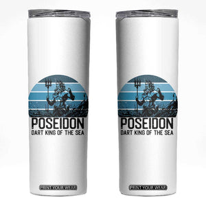 Ancient Greek Mythology Poseidon Dartist Skinny Tumbler Dart King Of The Sea Trident TS12 White Print Your Wear