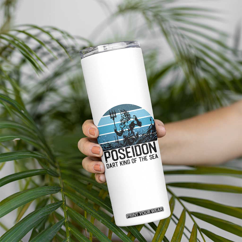 Ancient Greek Mythology Poseidon Dartist Skinny Tumbler Dart King Of The Sea Trident TS12 Print Your Wear