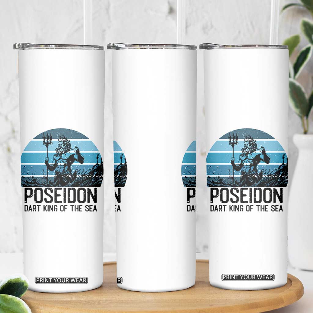 Ancient Greek Mythology Poseidon Dartist Skinny Tumbler Dart King Of The Sea Trident TS12 Print Your Wear