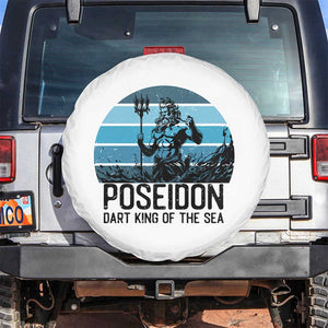 Ancient Greek Mythology Poseidon Dartist Spare Tire Cover Dart King Of The Sea Trident TS12 No hole White Print Your Wear