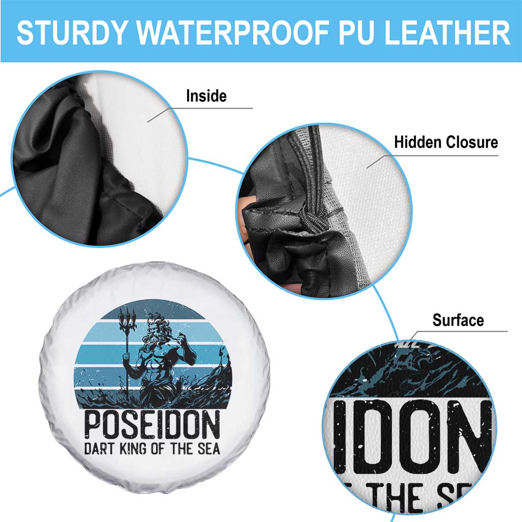 Ancient Greek Mythology Poseidon Dartist Spare Tire Cover Dart King Of The Sea Trident TS12 Print Your Wear