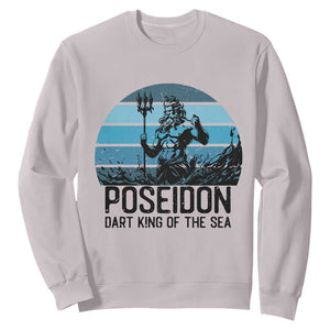 Ancient Greek Mythology Poseidon Dartist Sweatshirt Dart King Of The Sea Trident TS12 Ice Gray Print Your Wear