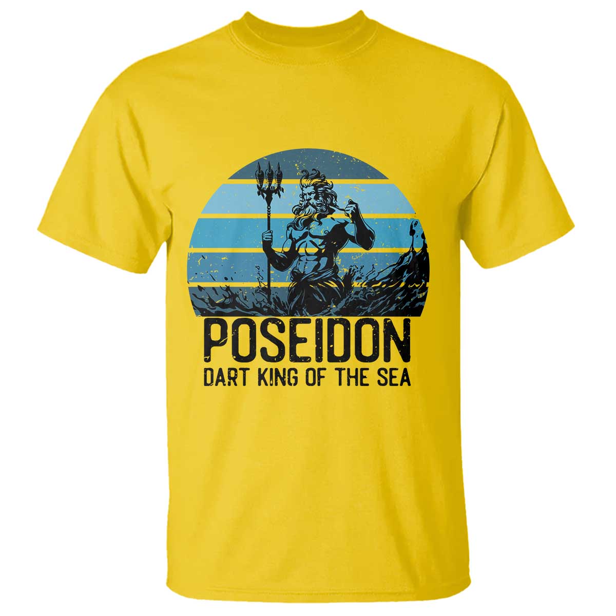 Ancient Greek Mythology Poseidon Dartist T Shirt Dart King Of The Sea Trident TS12 Daisy Print Your Wear