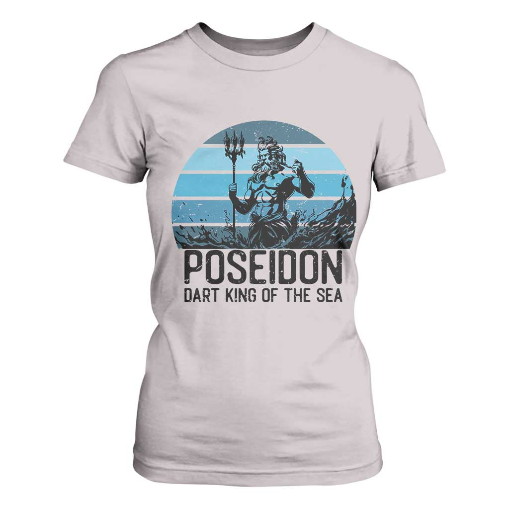 Ancient Greek Mythology Poseidon Dartist T Shirt For Women Dart King Of The Sea Trident TS12 Ice Gray Print Your Wear