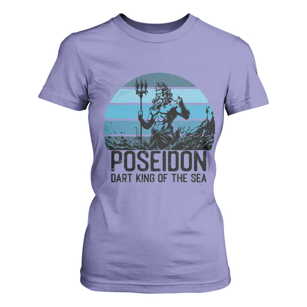 Ancient Greek Mythology Poseidon Dartist T Shirt For Women Dart King Of The Sea Trident TS12 Violet Print Your Wear