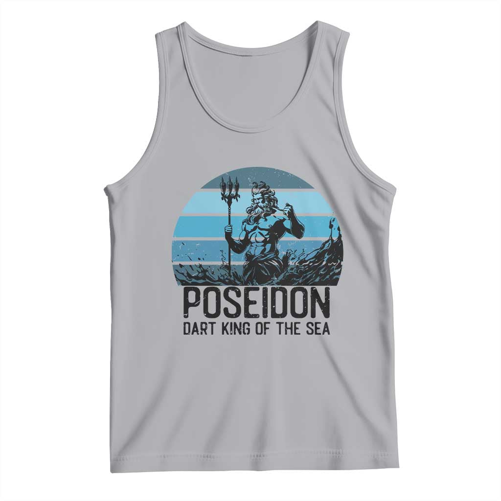 Ancient Greek Mythology Poseidon Dartist Tank Top Dart King Of The Sea Trident TS12 Athletic Heather Print Your Wear