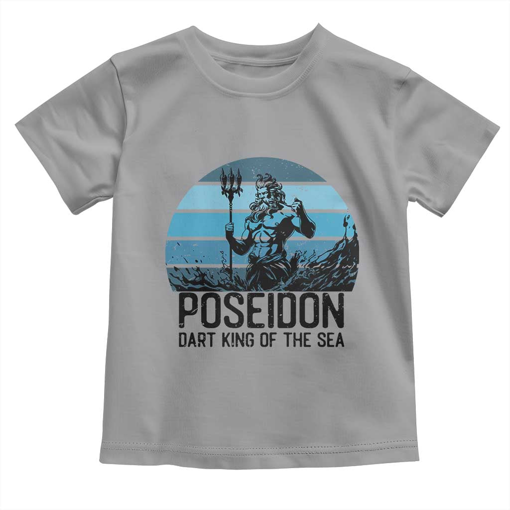 Ancient Greek Mythology Poseidon Dartist Toddler T Shirt Dart King Of The Sea Trident TS12 Sport Gray Print Your Wear