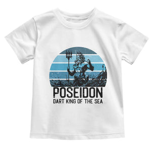 Ancient Greek Mythology Poseidon Dartist Toddler T Shirt Dart King Of The Sea Trident TS12 White Print Your Wear