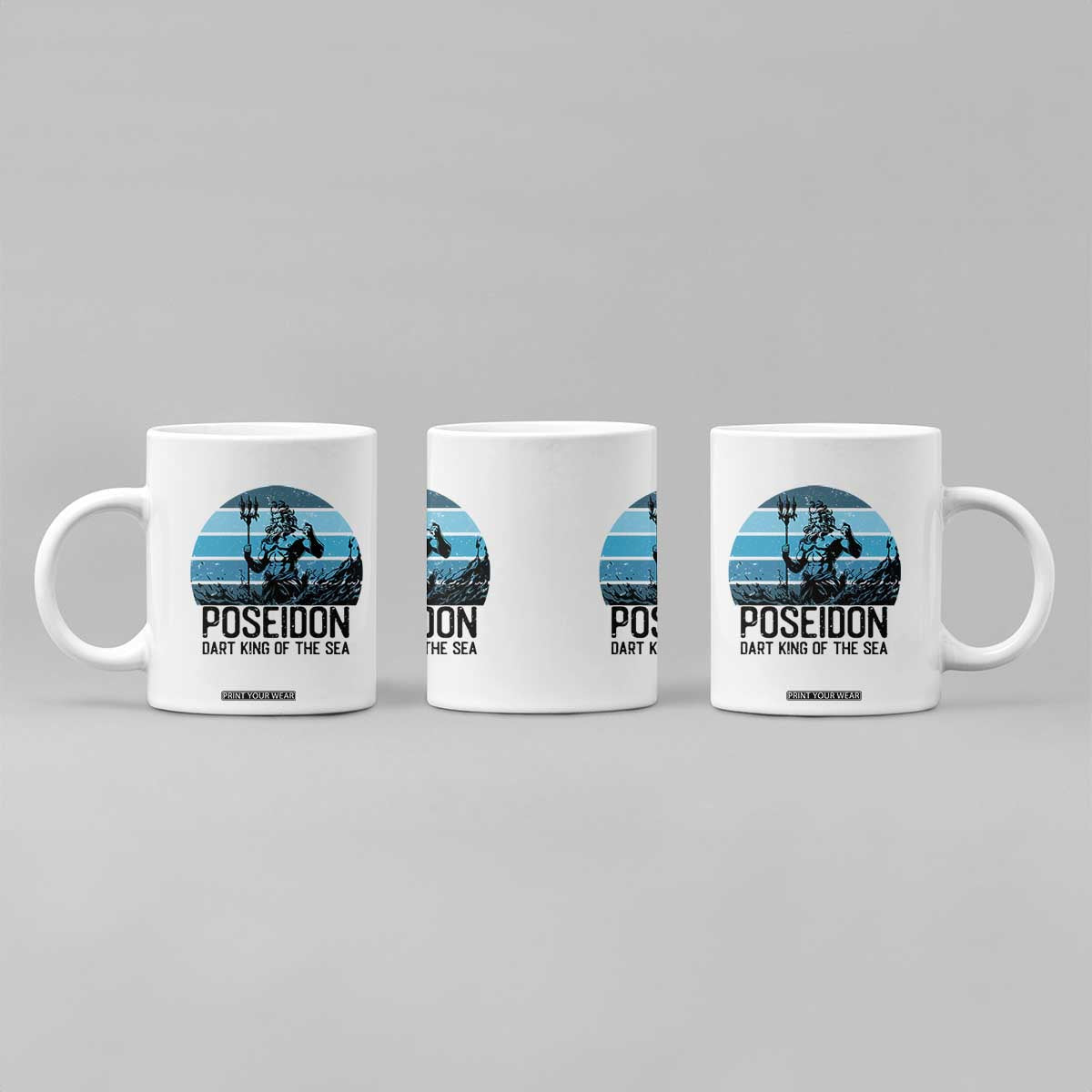 Ancient Greek Mythology Poseidon Dartist Coffee Mug Dart King Of The Sea Trident TS12 Print Your Wear