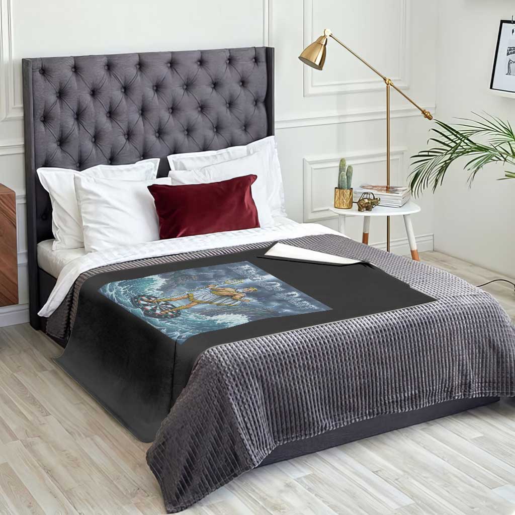 Greek Mythology Poseidon Dart Player Throw Blanket King Of Dart Trident Thrower TS12 Print Your Wear
