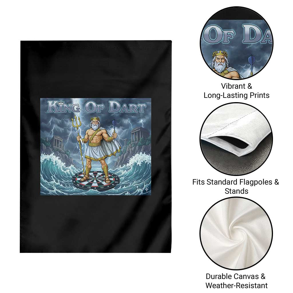 Greek Mythology Poseidon Dart Player Garden Flag King Of Dart Trident Thrower TS12 Print Your Wear