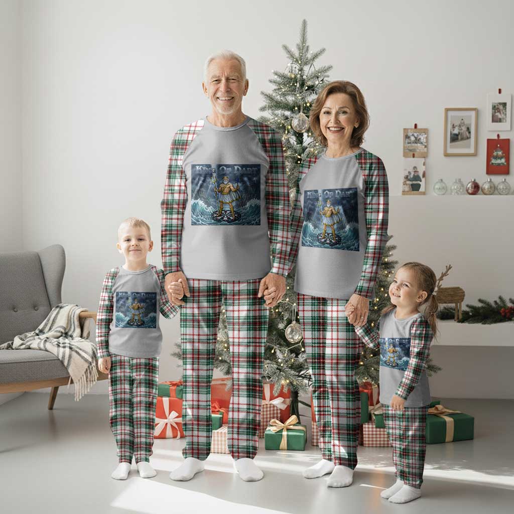Greek Mythology Poseidon Dart Player Plaid Pajama Set King Of Dart Trident Thrower TS12 Christmas Plaid Print Your Wear