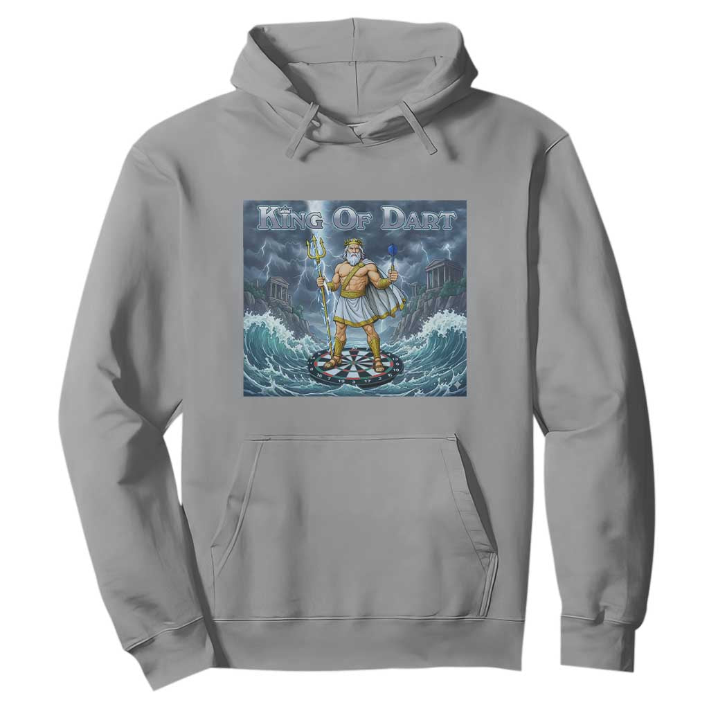 Greek Mythology Poseidon Dart Player Hoodie King Of Dart Trident Thrower TS12 Sport Gray Print Your Wear