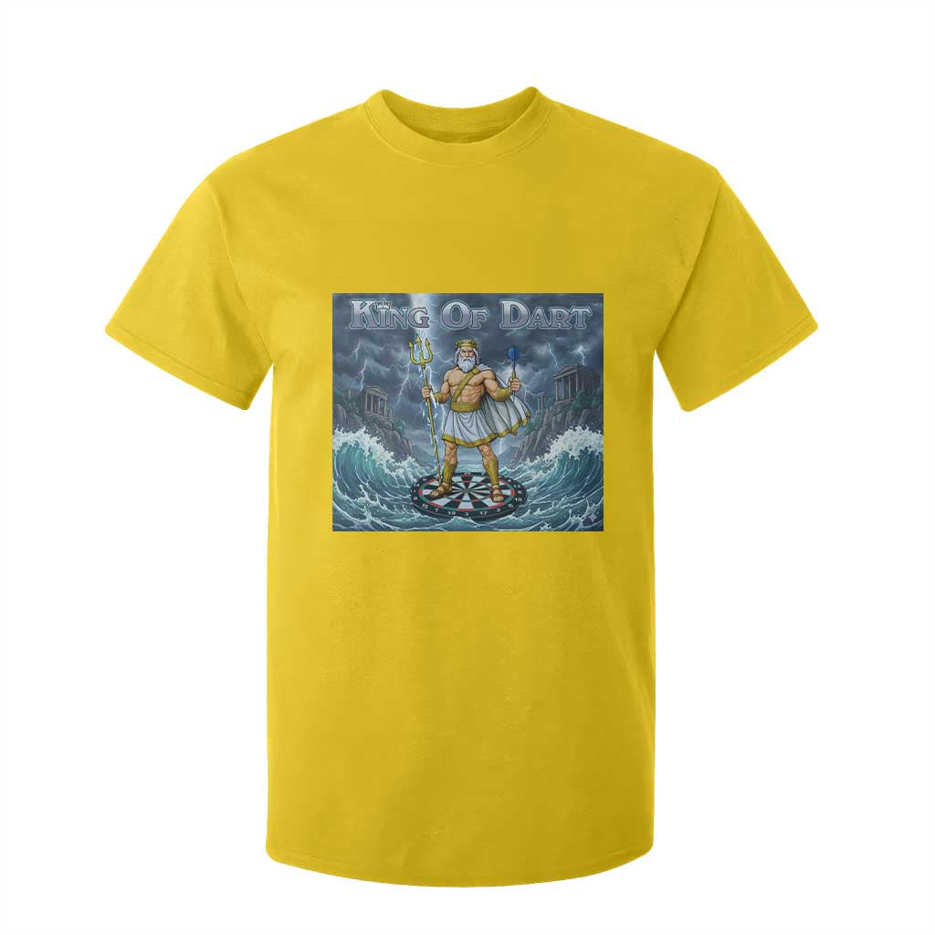 Greek Mythology Poseidon Dart Player T Shirt For Kid King Of Dart Trident Thrower TS12 Daisy Print Your Wear