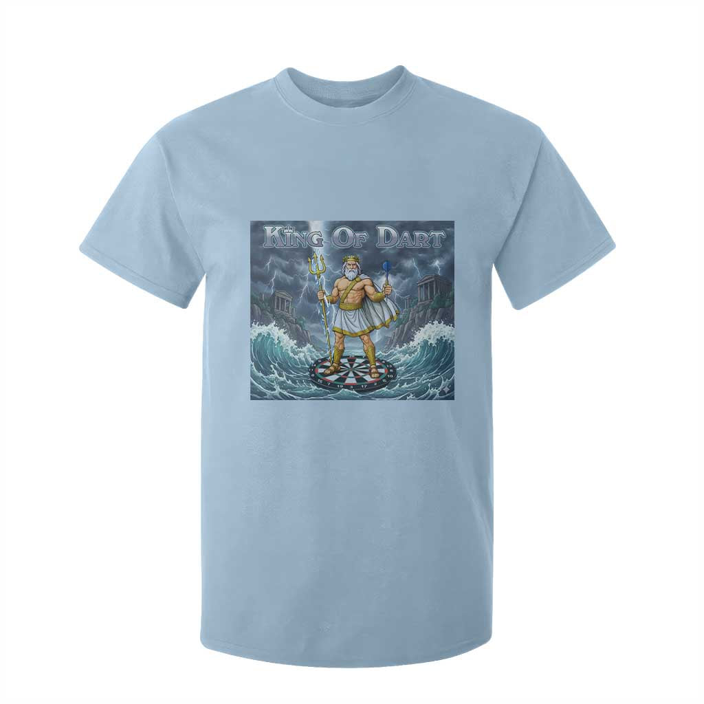 Greek Mythology Poseidon Dart Player T Shirt For Kid King Of Dart Trident Thrower TS12 Light Blue Print Your Wear