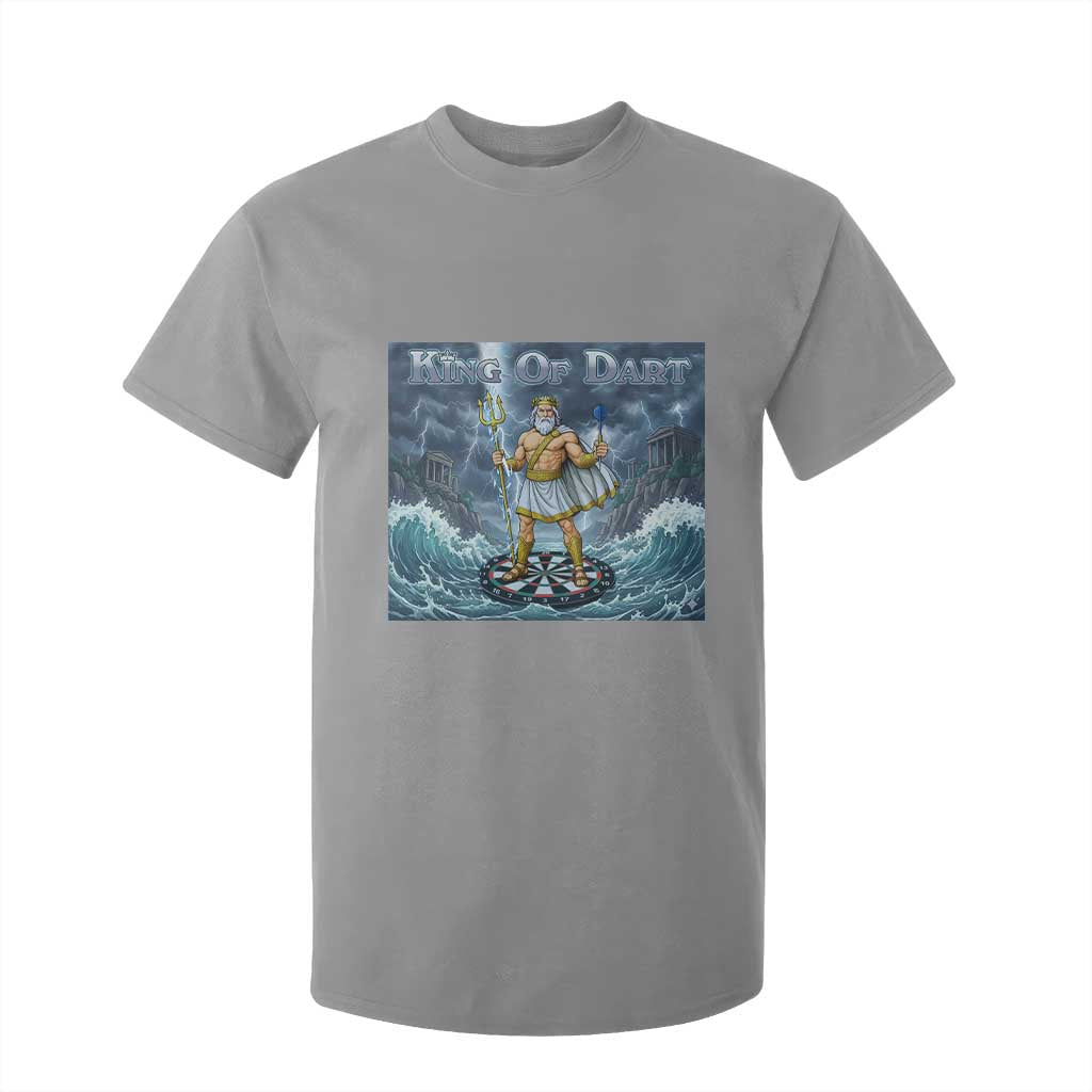 Greek Mythology Poseidon Dart Player T Shirt For Kid King Of Dart Trident Thrower TS12 Sport Gray Print Your Wear